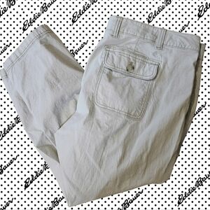 PLUS - Eddie Bauer Women's Tan Chino Capris - Performance Stretch Outdoor Pants